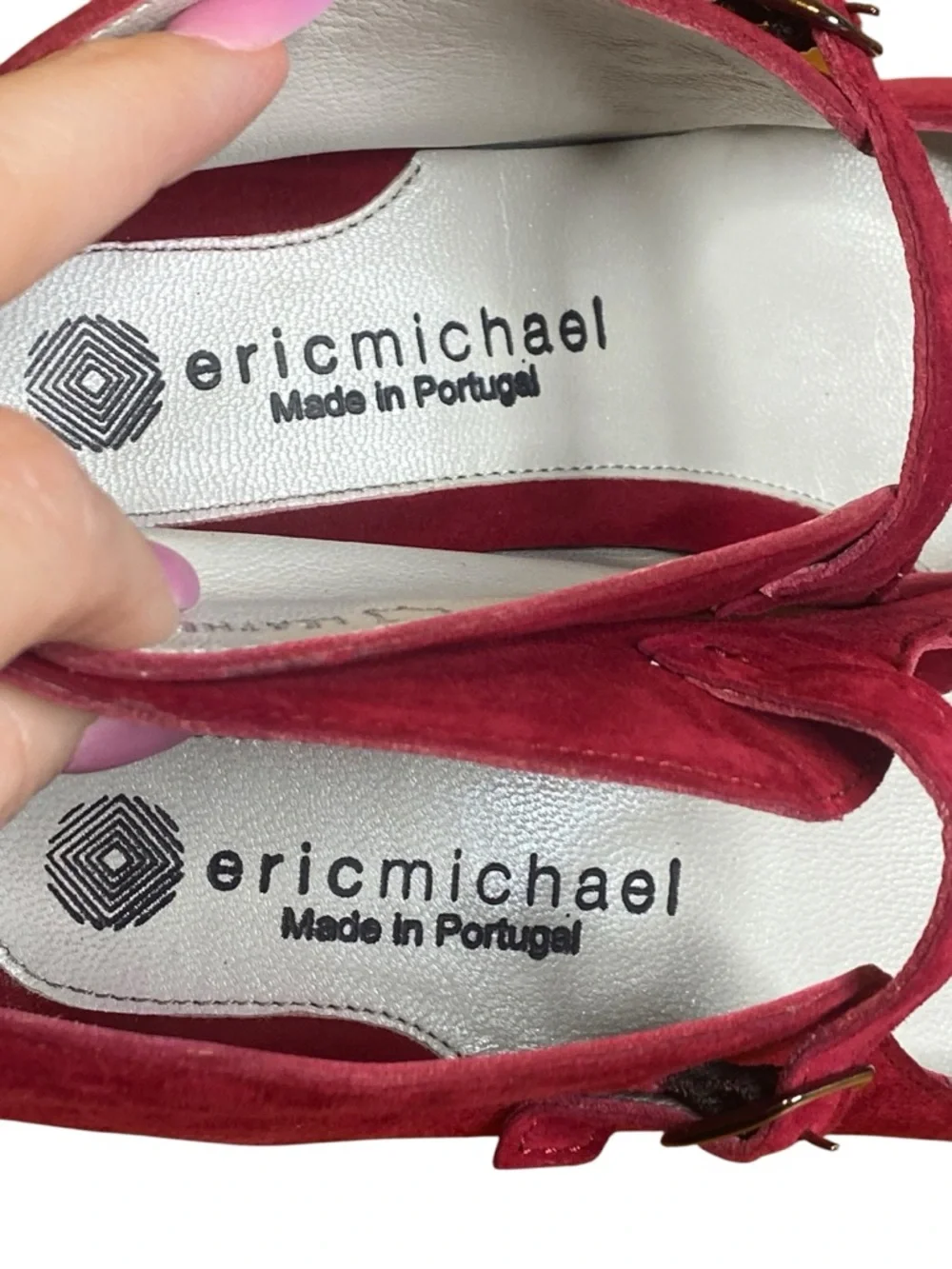 Eric Michael Red Suede pumps women’s 38 EU 8.5 U.S.